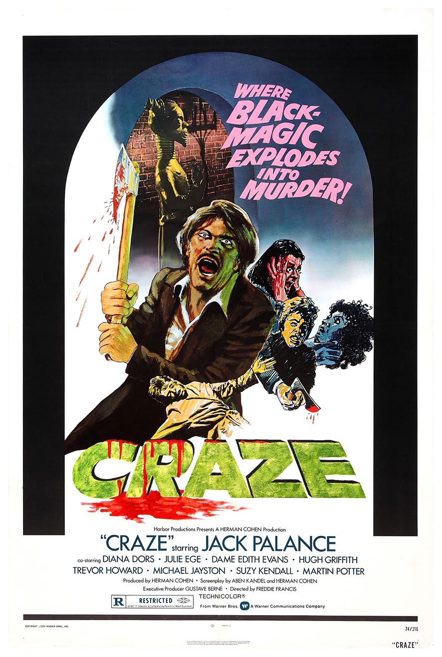 Craze 1974 - Vintage Classic Movie Poster – Lost Island Trading