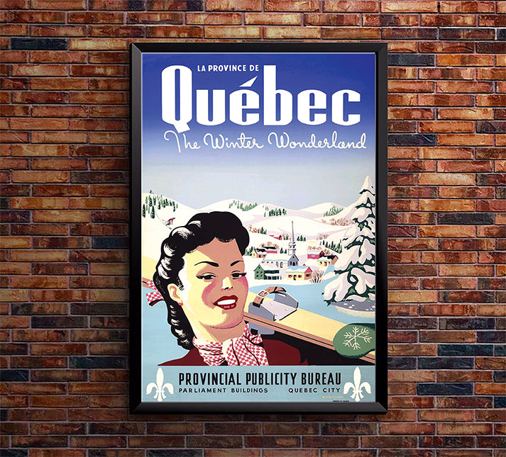 Canada - Quebec - Vintage Travel Poster – Lost Island Trading Company