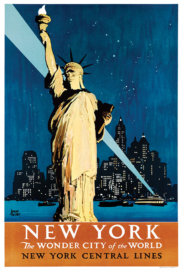 New York Central Lines - NYC - Vintage Travel Poster – Lost Island
