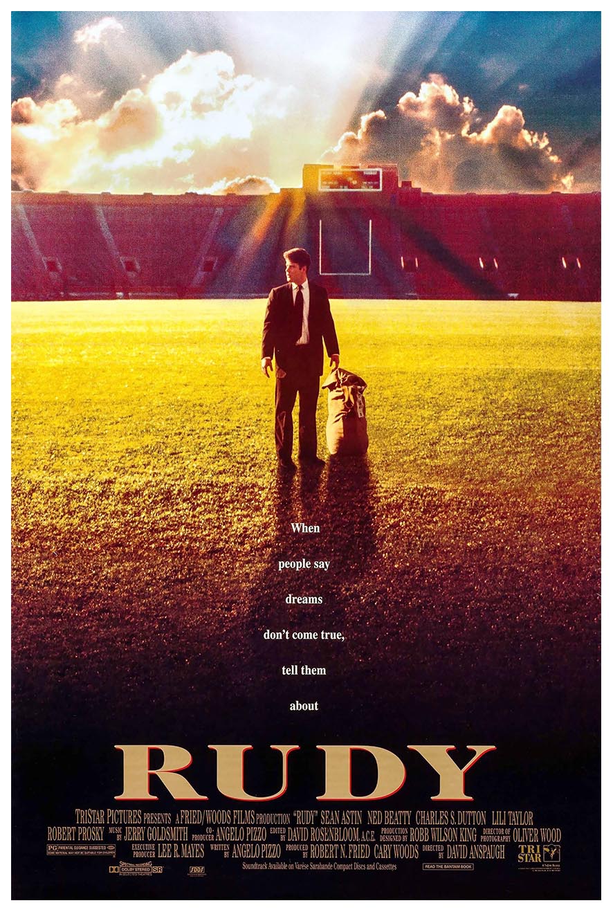 Rudy 1993 - Vintage Sports Classic Movie Poster – Lost Island