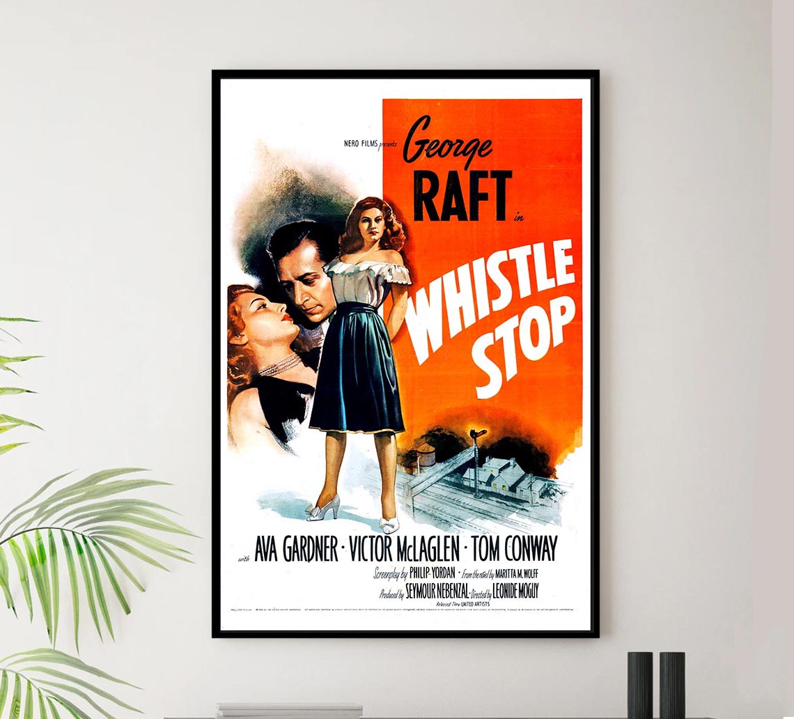 Whistle Stop 1946 – Vintage Classic Movie Poster – Lost Island