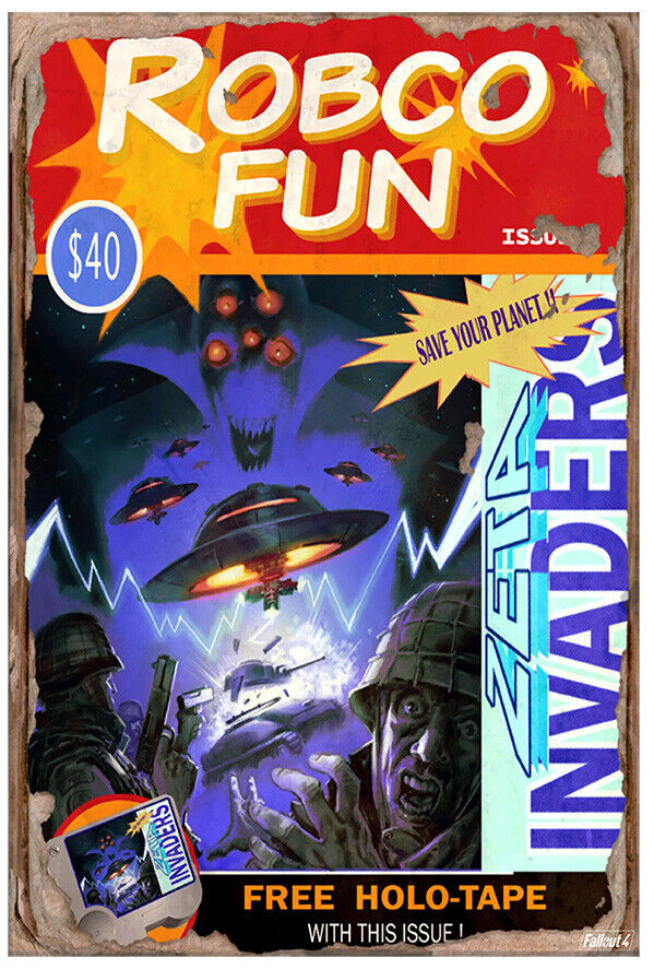 Robco Fun - Zeta Invaders - Fallout 4 Poster – Lost Island Trading