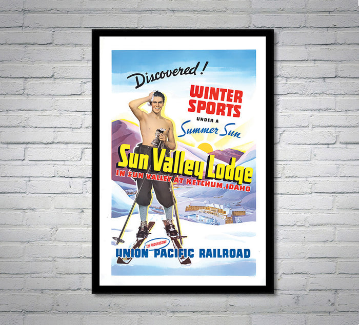 Sun Valley Lodge- Union Pacific Railroad - Vintage Travel Poster