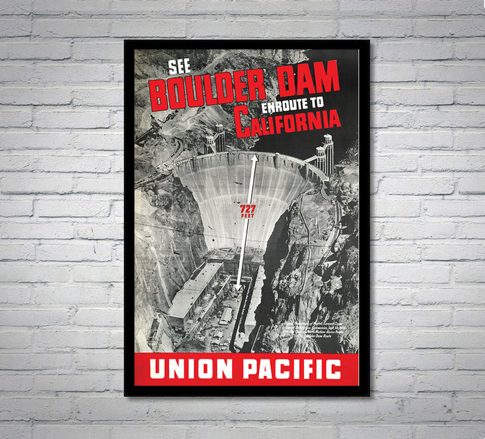 Boulder Dam - Union Pacific - Vintage Travel Poster