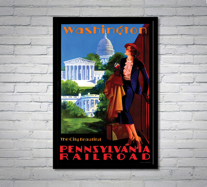 Washington - Pennsylvania Railroad - Vintage Travel Poster
