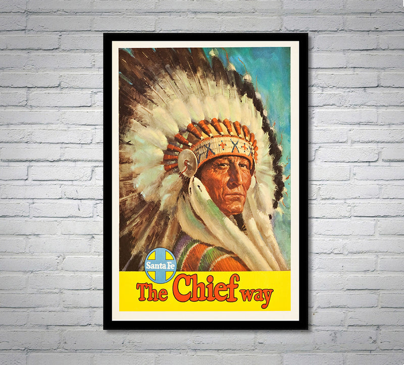 Cheif Way - Santa Fe - Vintage Travel Poster