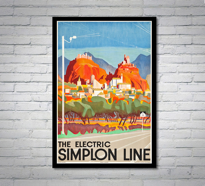 Swiss 1929 - Simplon Line - Vintage Travel Poster