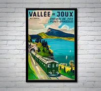 French 1959 - Pont Brassus Railway - Vintage Travel Poster