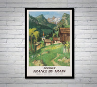 France by Train 1 - French Railroad - Vintage Travel Poster