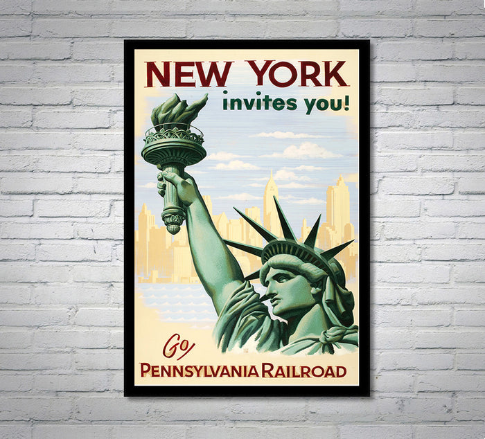 New York - Pennsylvania Railroad - Vintage Travel Poster