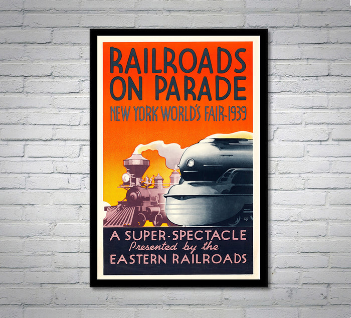 World Fair 1939 - Railroad - Vintage Travel Poster