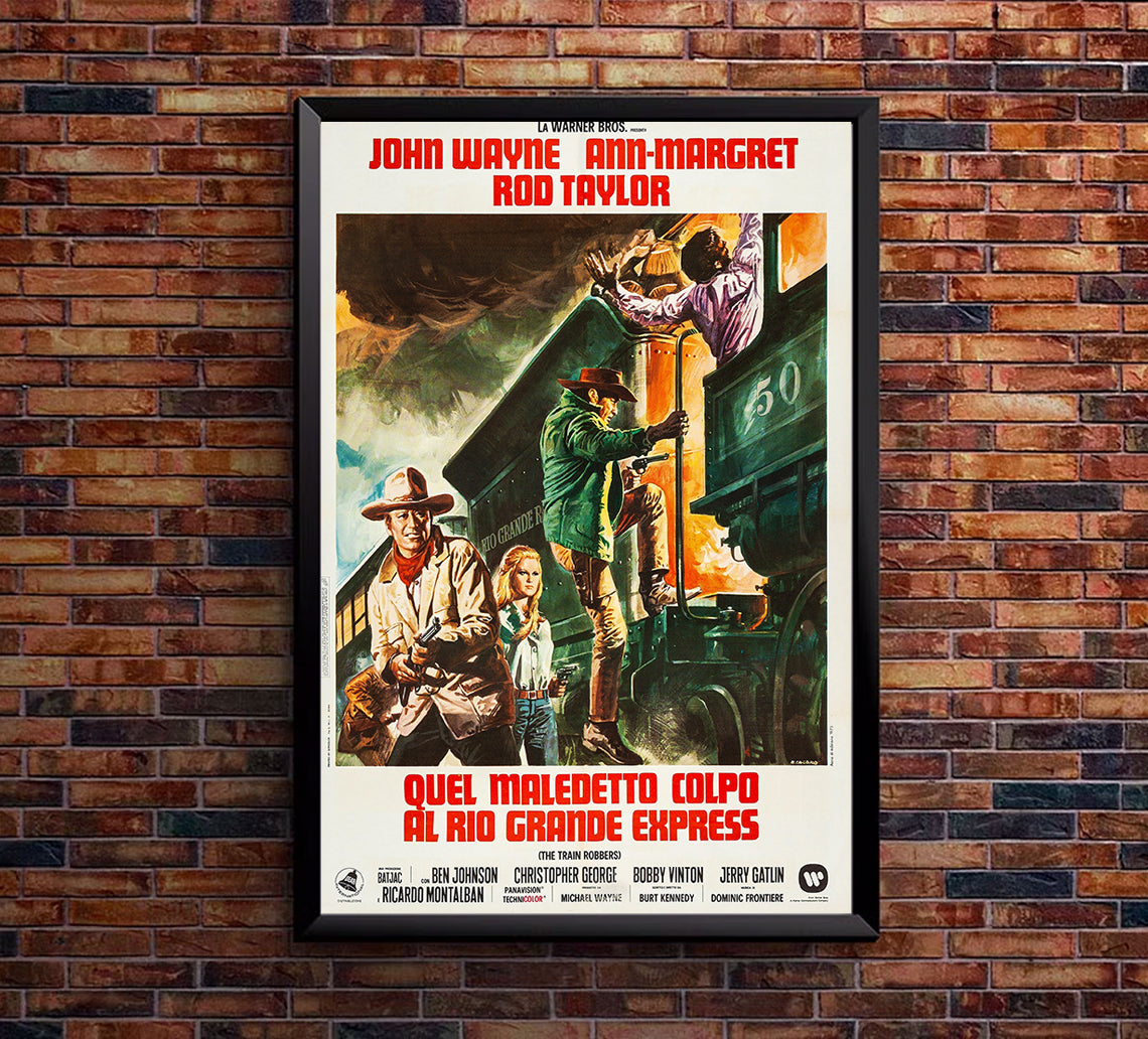 The Train Robbers - Italian - Movie Poster