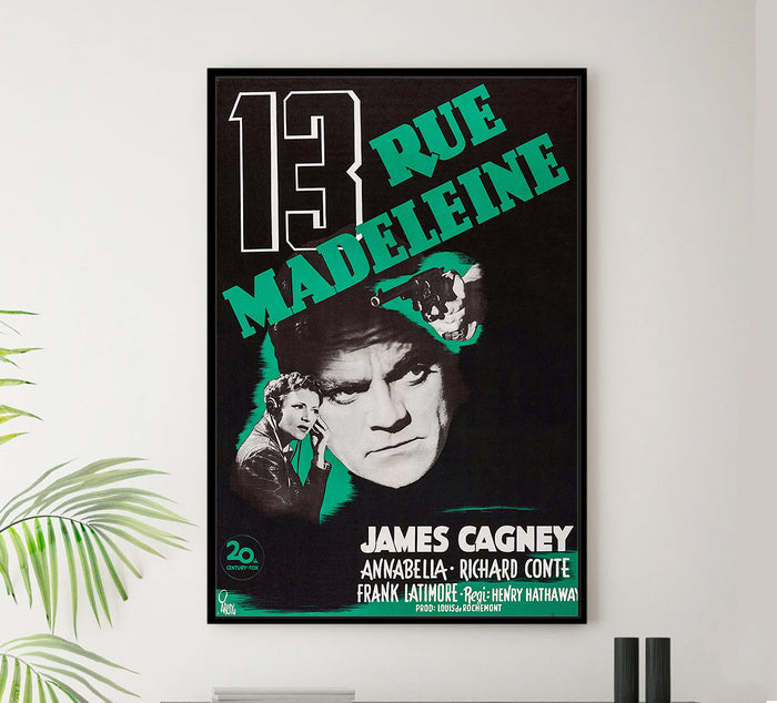 13 Rue Madeleine 1947 - James Cagney - Sweden - Classic Movie Poster
