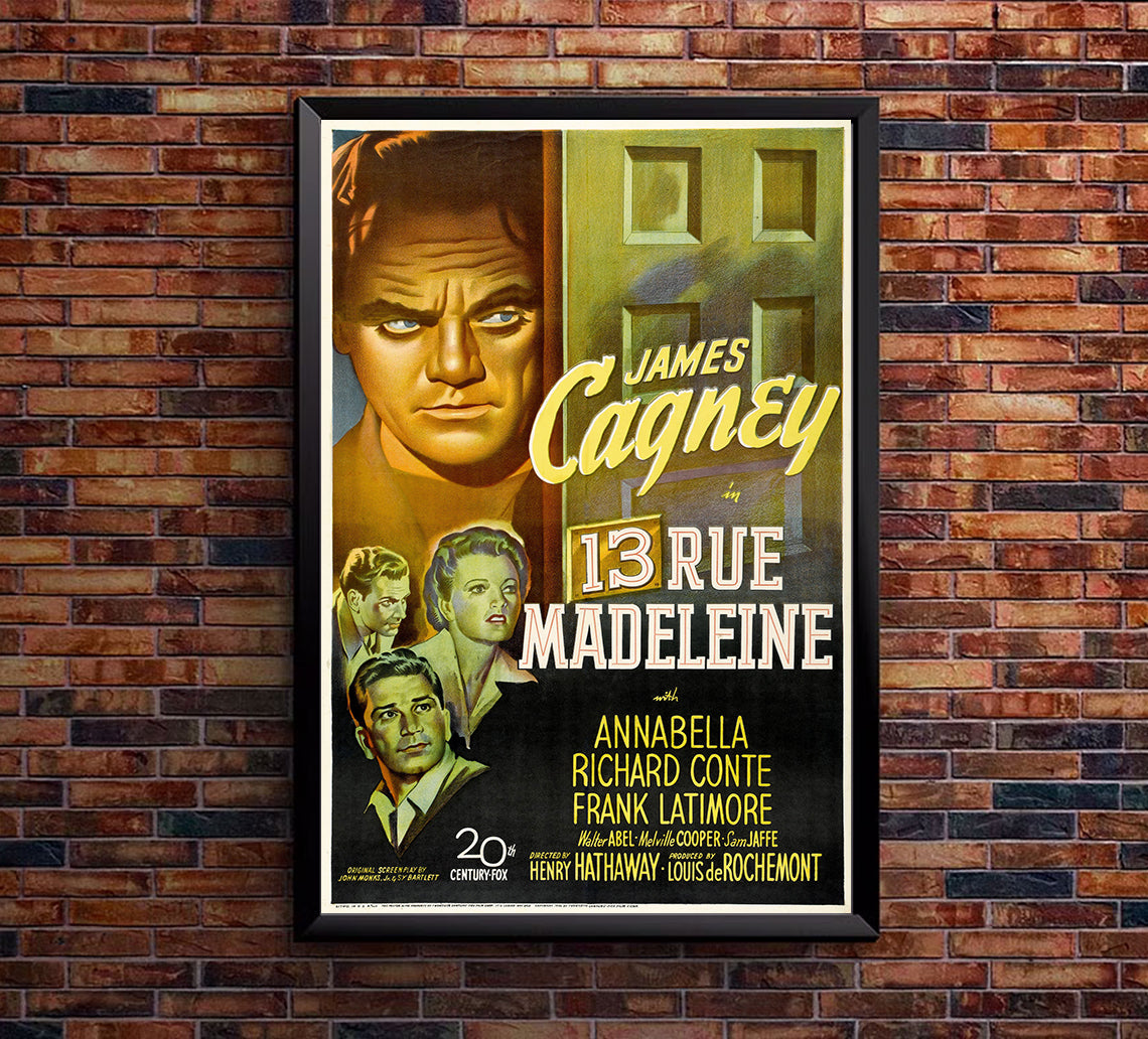 13 Rue Madeleine 1947 - James Cagney - US - Classic Movie Poster