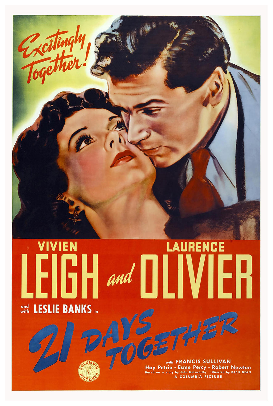 21 Days 1940 - Laurence Olivier - US - Classic Movie Poster