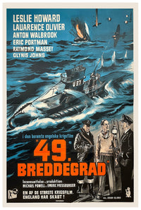 49th Parallel 1941 - Laurence Olivier - Denmark - Classic Movie Poster