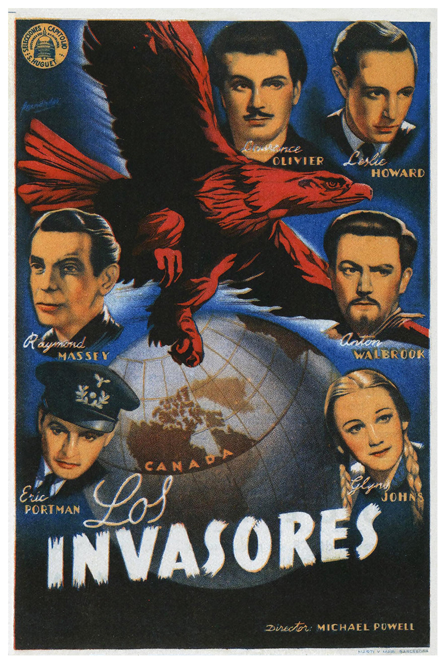 49th Parallel 1941 - Laurence Olivier - Spain - Classic Movie Poster