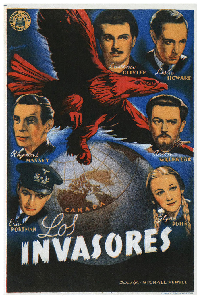 49th Parallel 1941 - Laurence Olivier - Spain - Classic Movie Poster