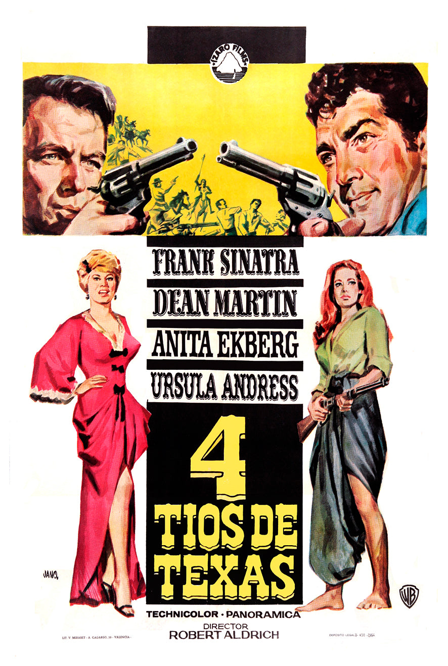 4 for Texas 1963 - Charles Bronson - Spain - Classic Movie Poster