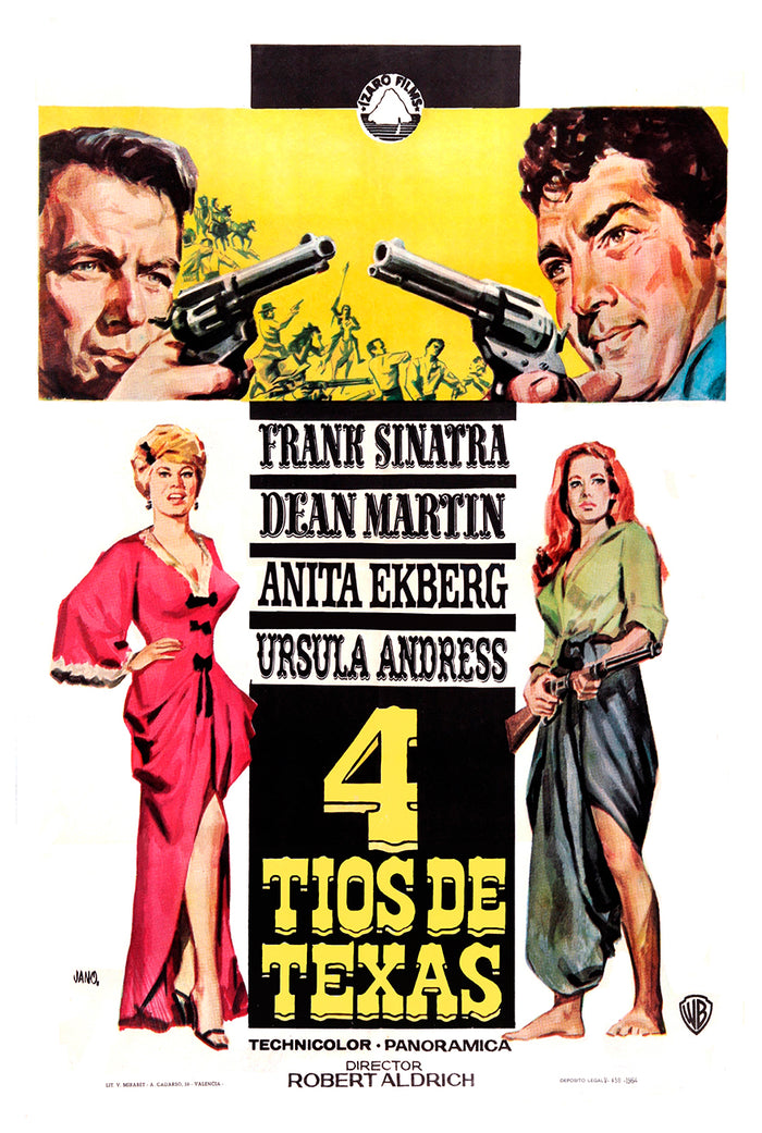 4 for Texas 1963 - Charles Bronson - Spain - Classic Movie Poster