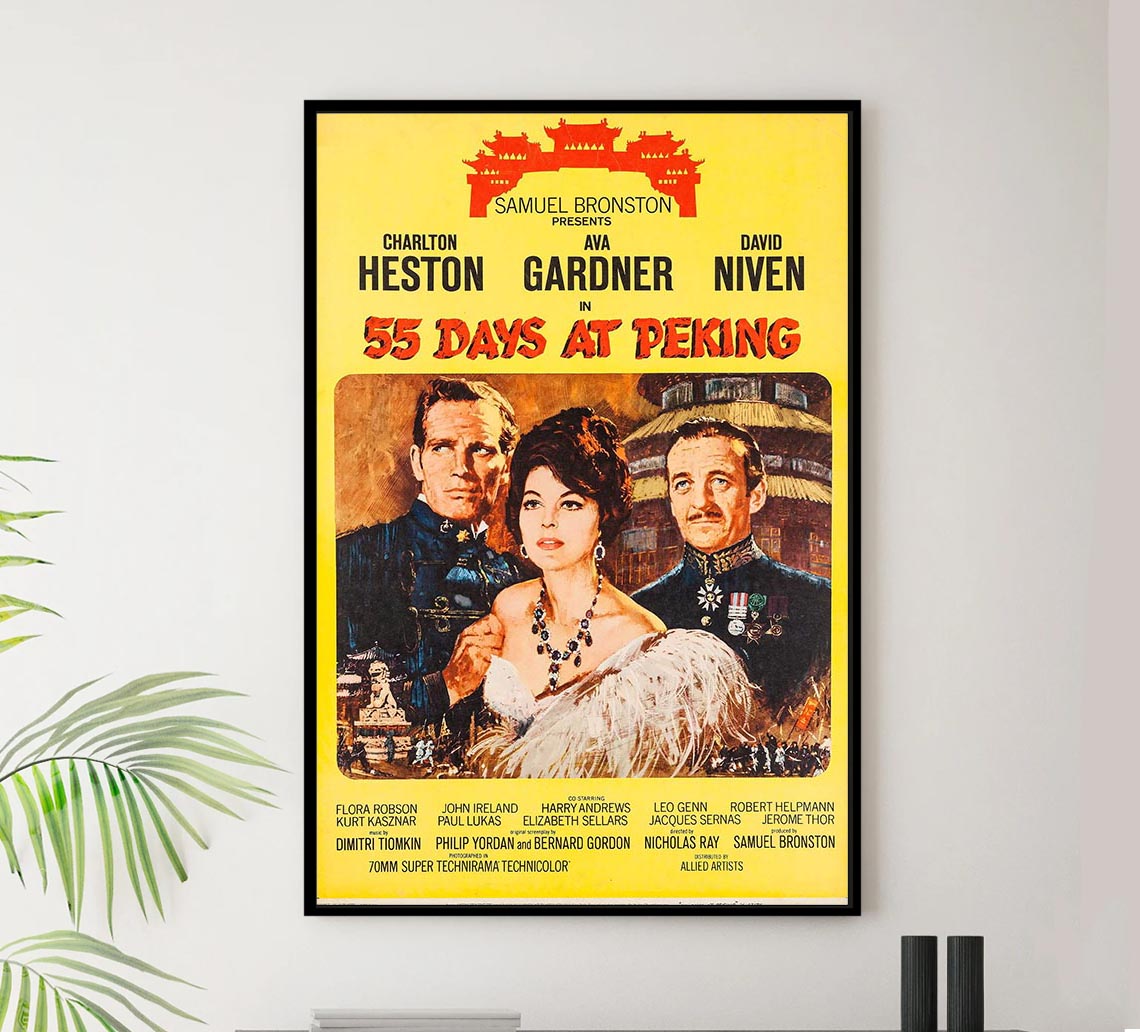 55 Days at Peking 1963 v2 – Vintage Classic Movie Poster – Lost