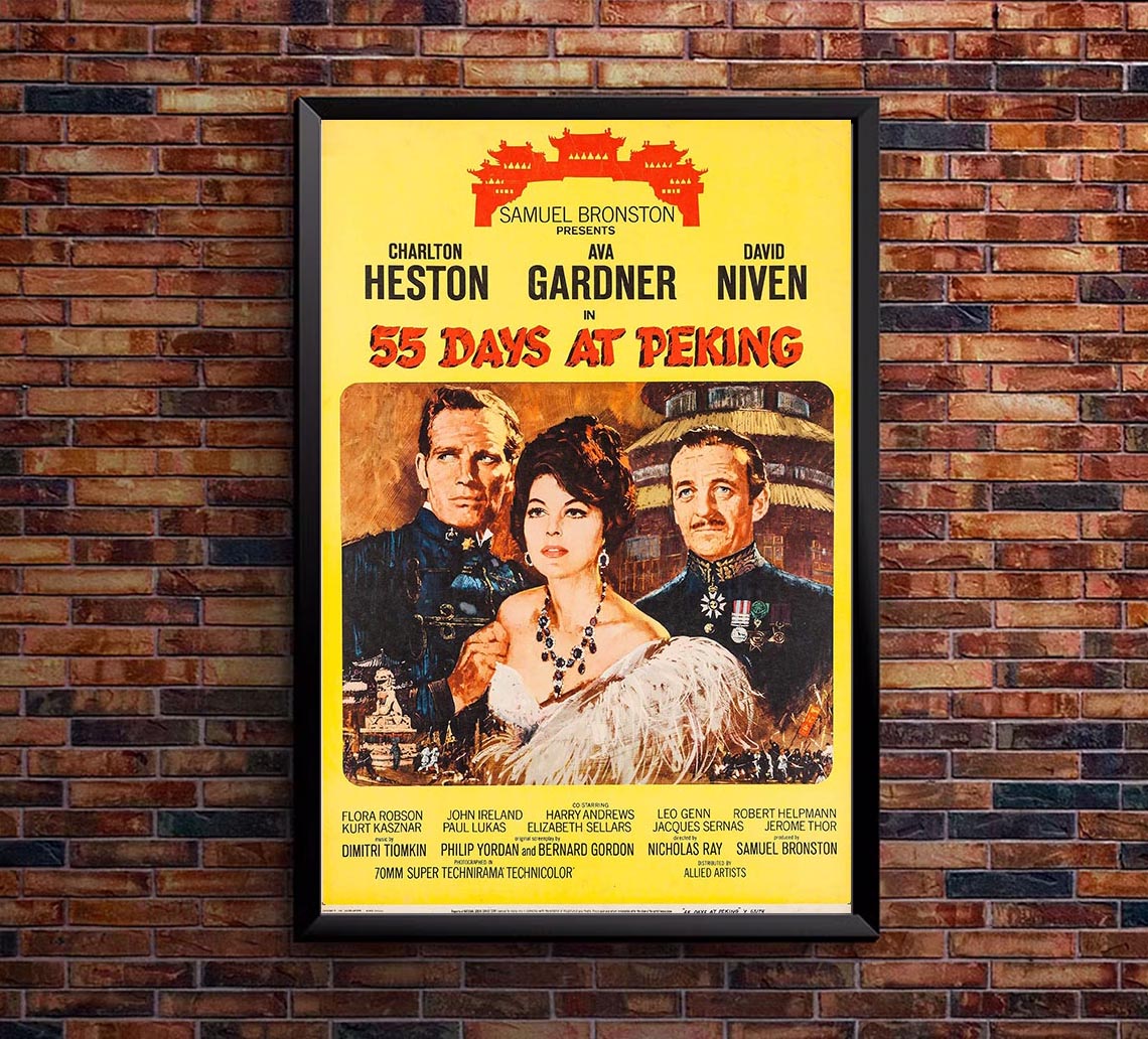 55 Days at Peking 1963 v2 – Vintage Classic Movie Poster – Lost