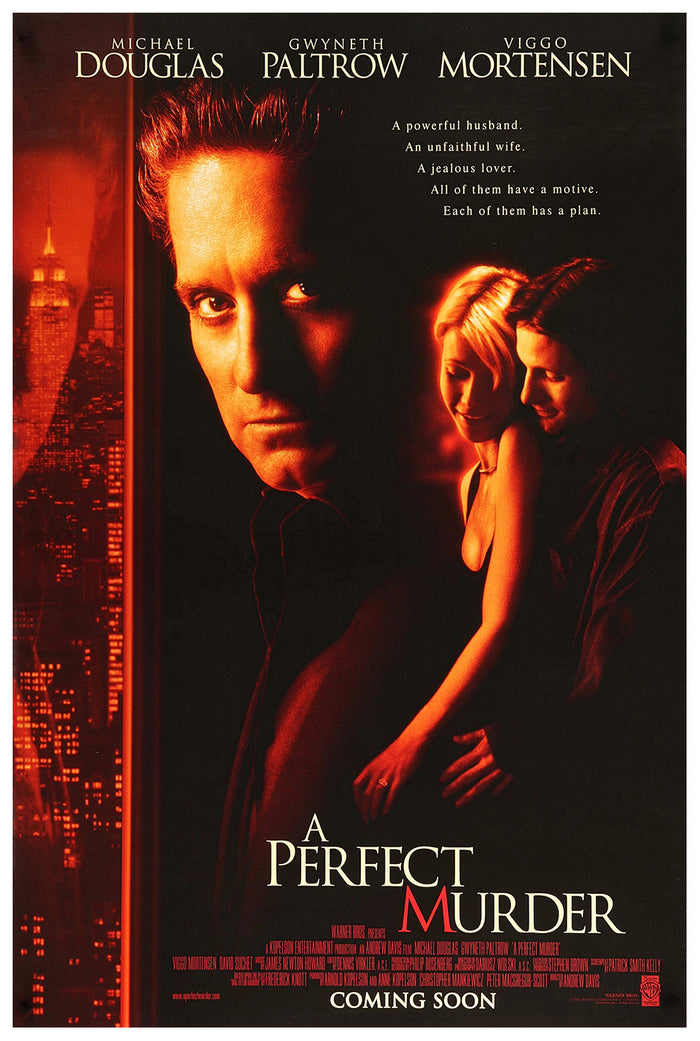 A Perfect Murder 1998 - Michael Douglas - US - Classic Movie Poster