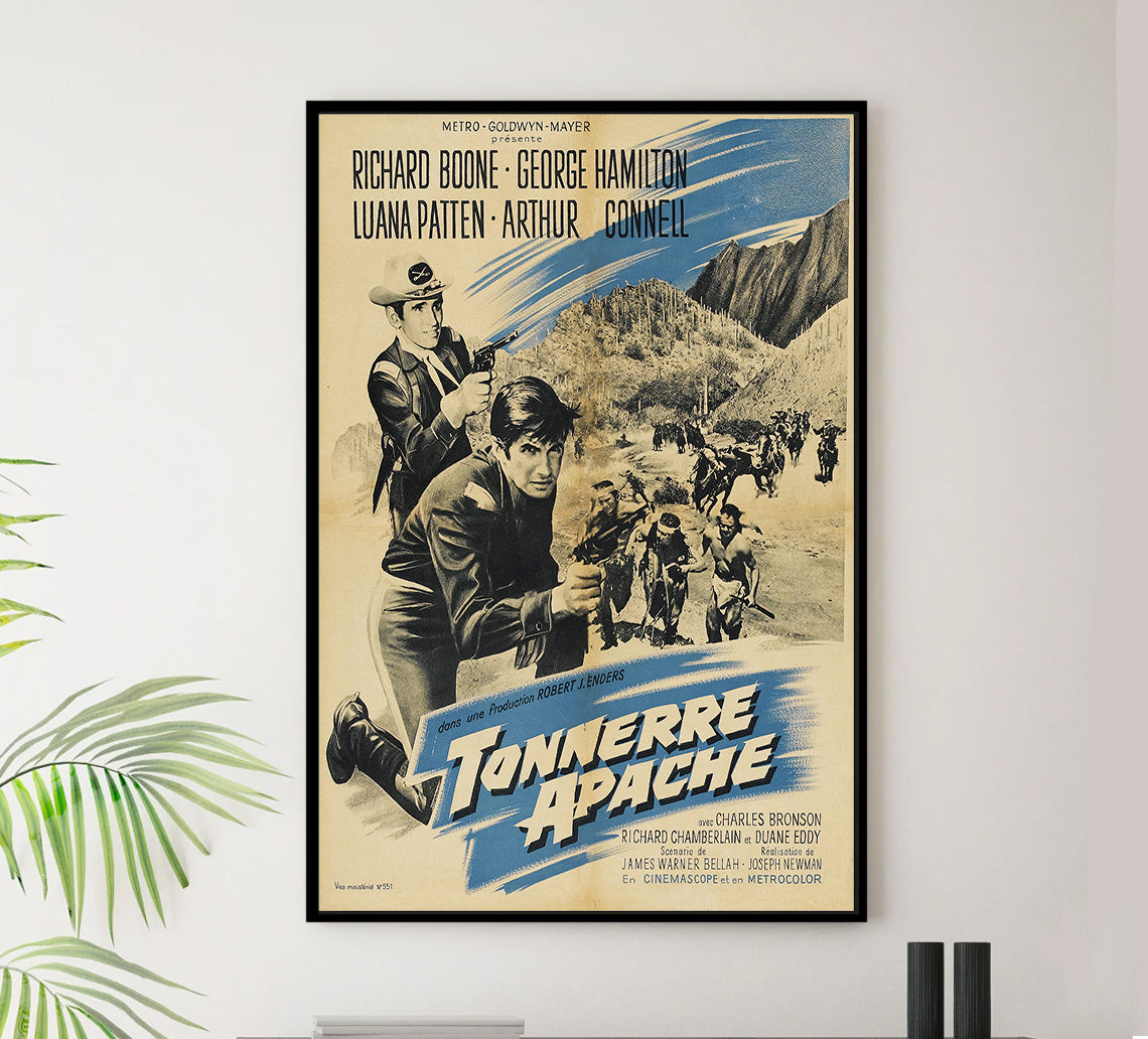 A Thunder of Drums 1961 - Charles Bronson - France - Classic Movie Poster