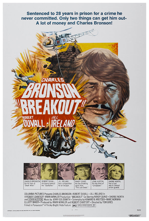 Breakout - Charles Bronson - 1975 - Vintage Movie Poster