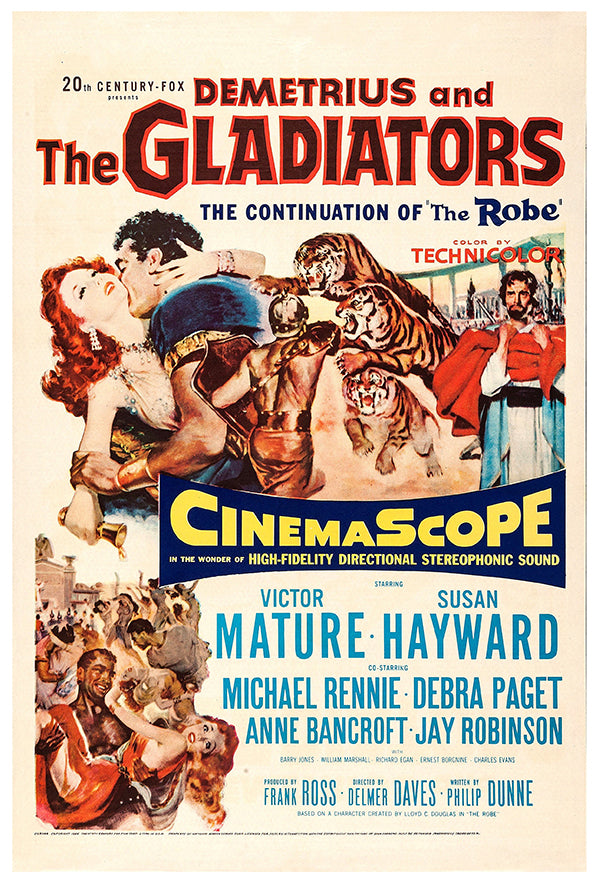 Demetrius and the Gladiators - 1954 - Vintage Movie Poster
