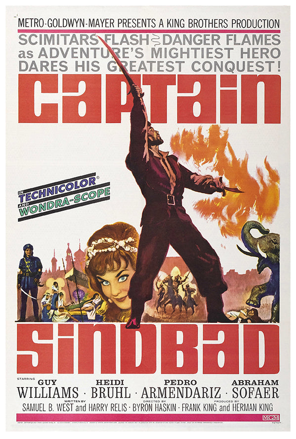 Captain Sindbad - 1963 - Vintage Movie Poster