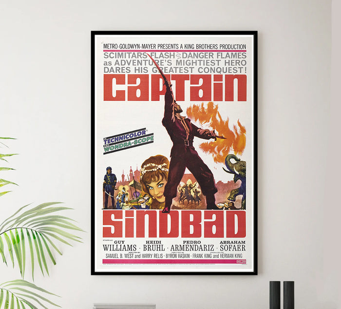 Captain Sindbad - 1963 - Vintage Movie Poster
