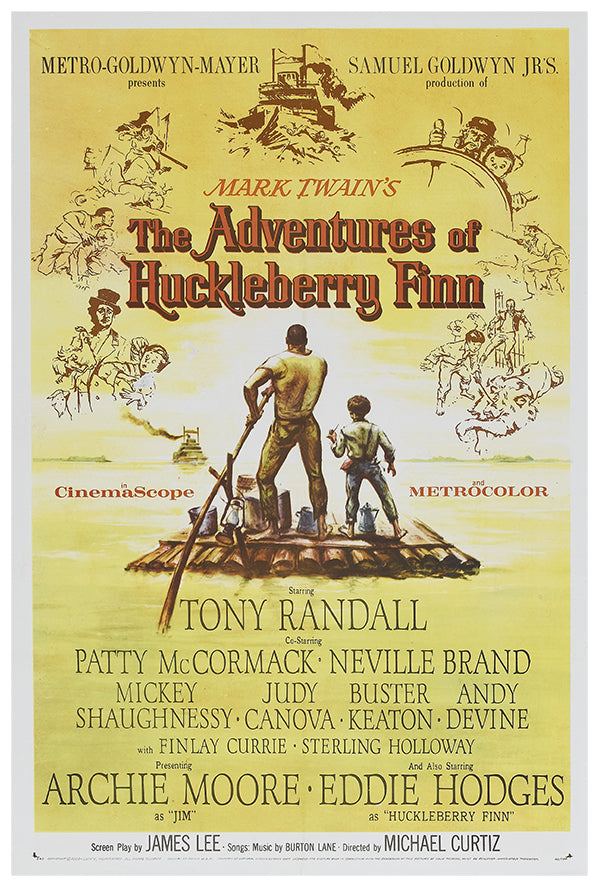 The Adventures of Huckleberry Finn - 1960 - Vintage Movie Poster