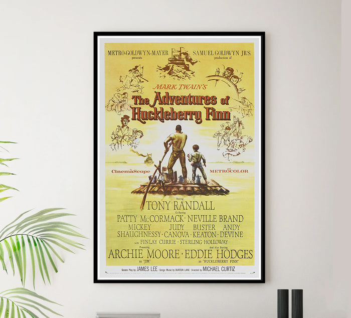 The Adventures of Huckleberry Finn - 1960 - Vintage Movie Poster