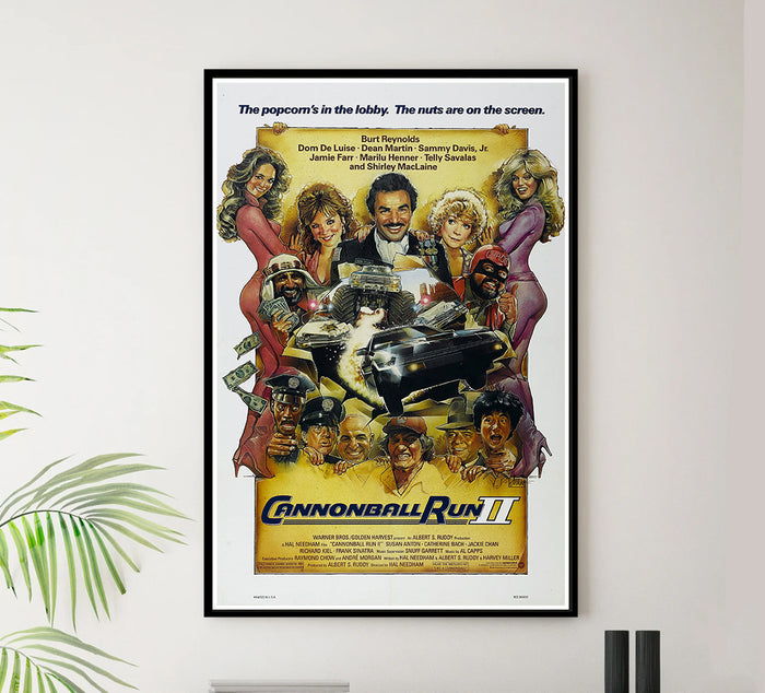 The Cannonball Run 2 - Burt Reynolds - 1984 - Vintage Movie Poster