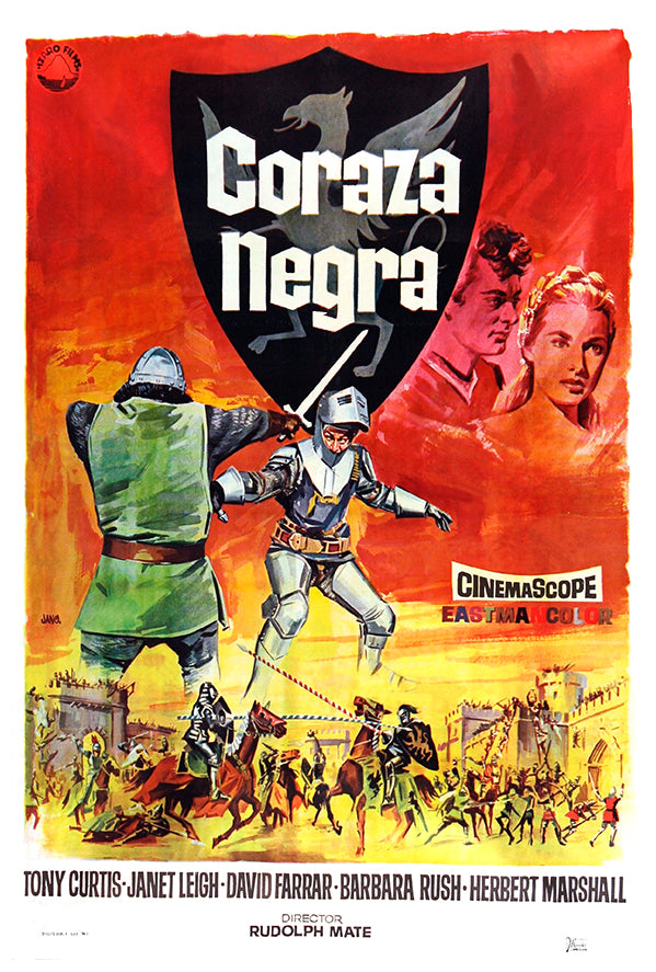 The Black Shield of Falworth - 1954 - Spanish v2 - Vintage Movie Poster