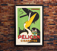 Pelican Cigarettes - Vintage Advertising Poster