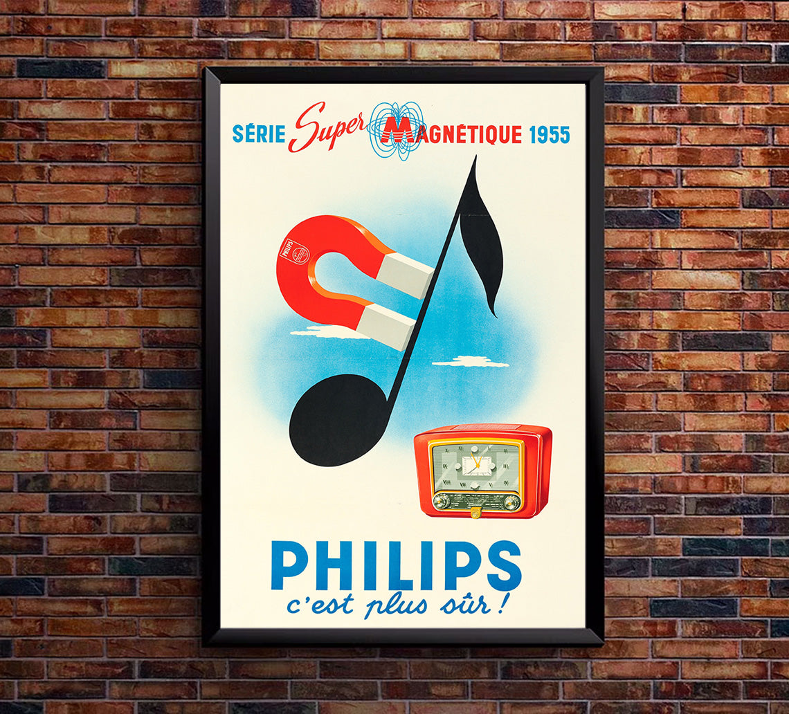 Philips Radio - 1955 - French - Vintage Advertising Poster