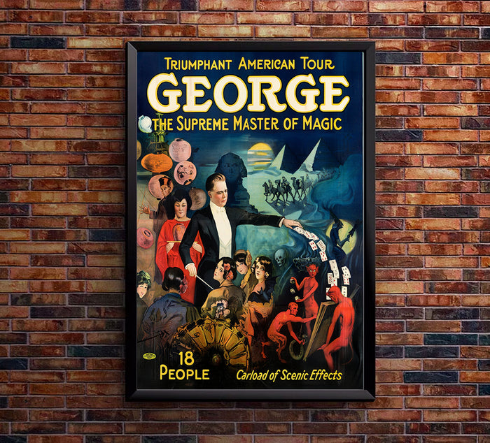 George - Magician - Vintage Advertising Poster