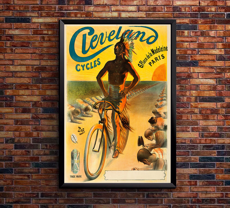 Cleveland Cycles - Paris - Vintage Advertising Poster