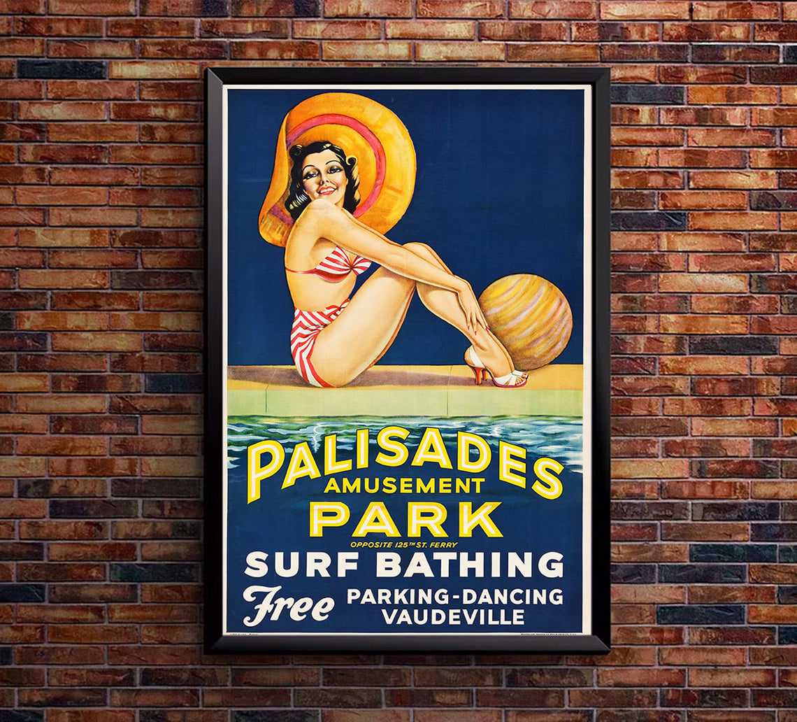 Palisades Amusement Park - New Jersey - Vintage Advertising Poster