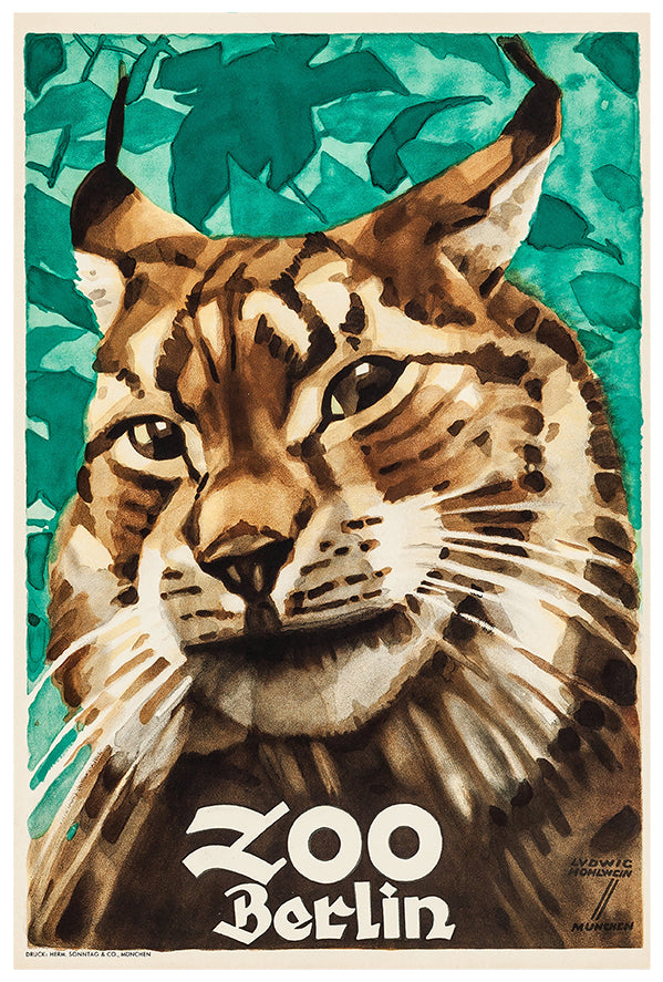 Berlin Zoo - German - Vintage Advertising Poster