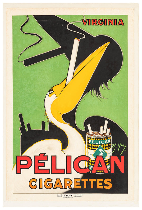 Pelican Cigarettes - Vintage Advertising Poster