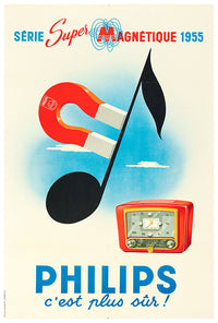 Philips Radio - 1955 - French - Vintage Advertising Poster