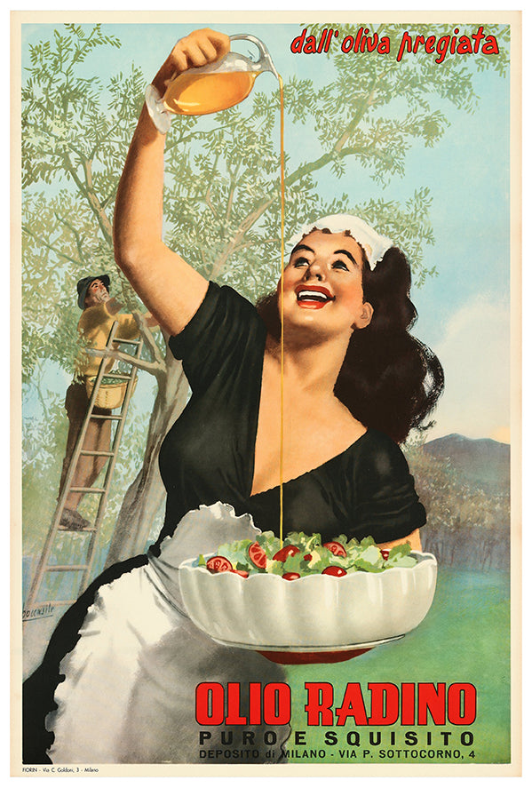 Olio Radino - Olive Oil- Vintage Advertising Poster