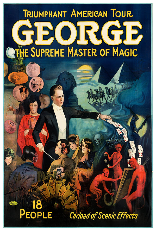 George - Magician - Vintage Advertising Poster