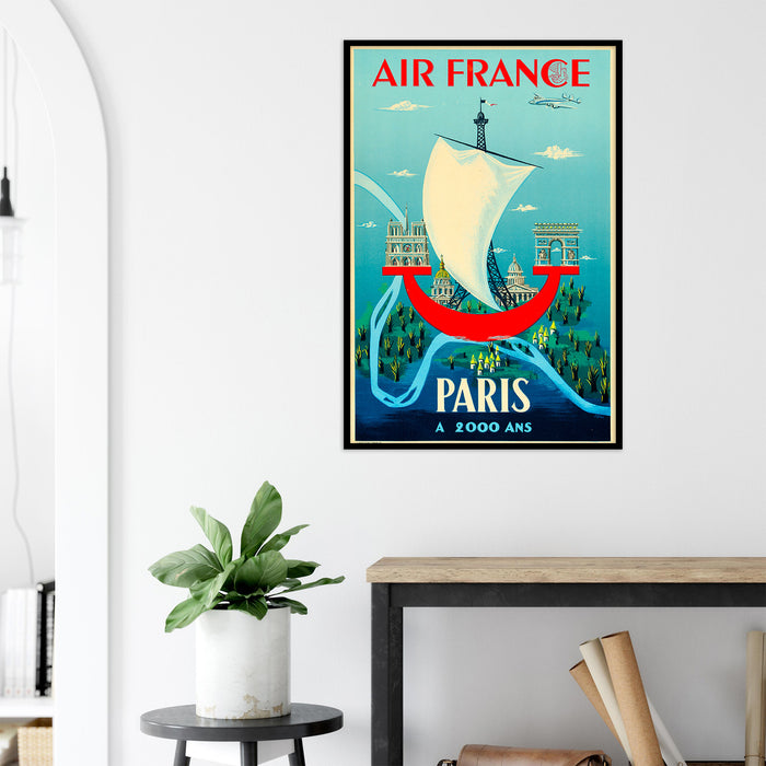 Air France - Paris - Version #2 - Vintage Airline Travel Poster