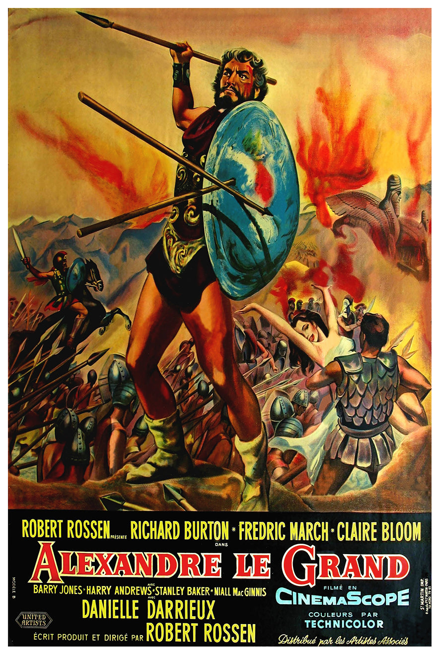 Alexander the Great 1956 - Richard Burton - France - Classic Movie Poster