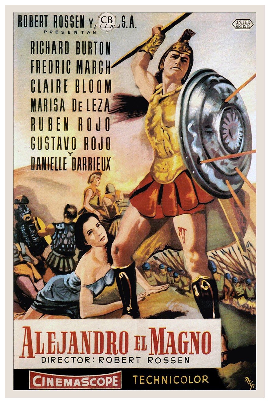 Alexander the Great 1956 - Richard Burton - Spain - Classic Movie Poster