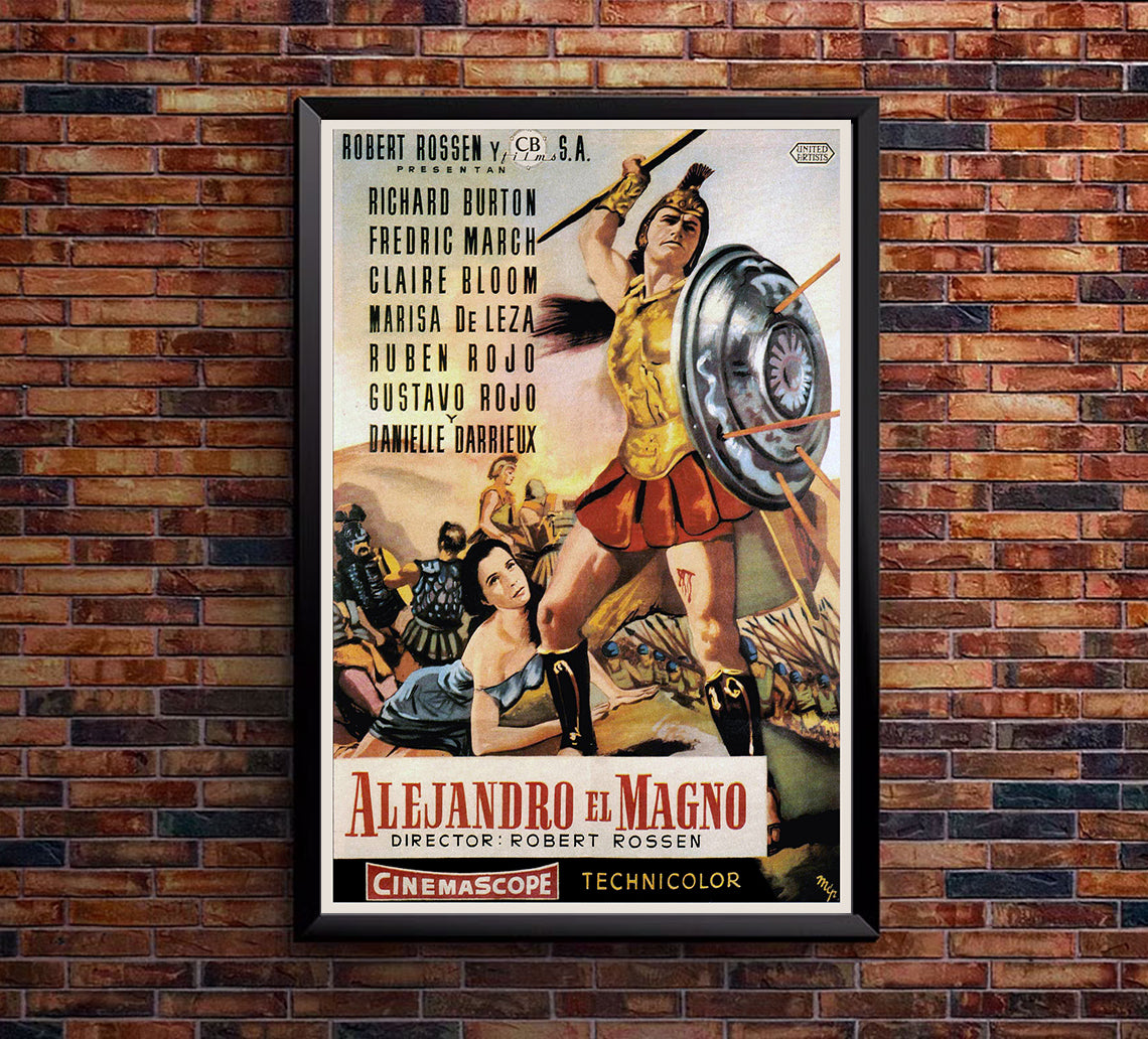 Alexander the Great 1956 - Richard Burton - Spain - Classic Movie Poster